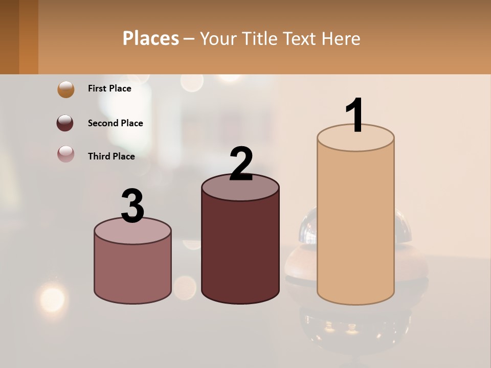 A Table With A Bell On Top Of It PowerPoint Template