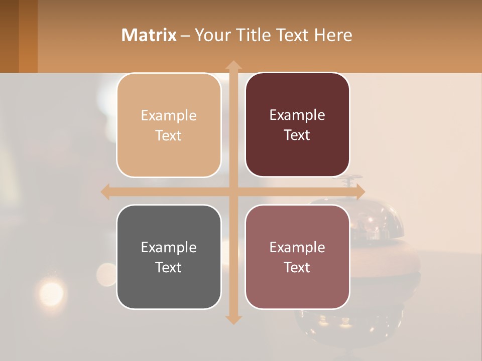 A Table With A Bell On Top Of It PowerPoint Template