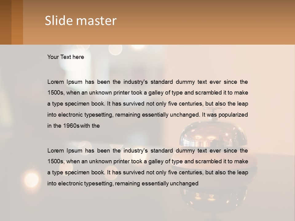 A Table With A Bell On Top Of It PowerPoint Template