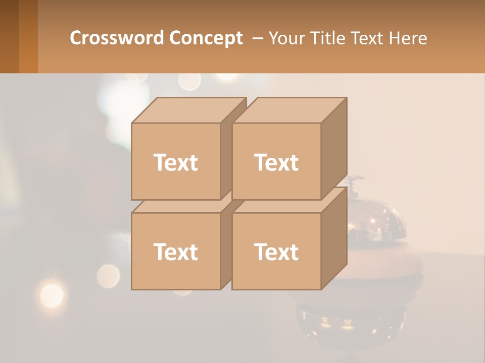 A Table With A Bell On Top Of It PowerPoint Template