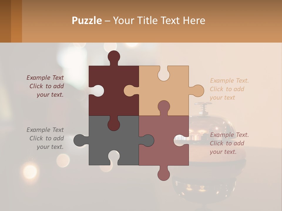 A Table With A Bell On Top Of It PowerPoint Template