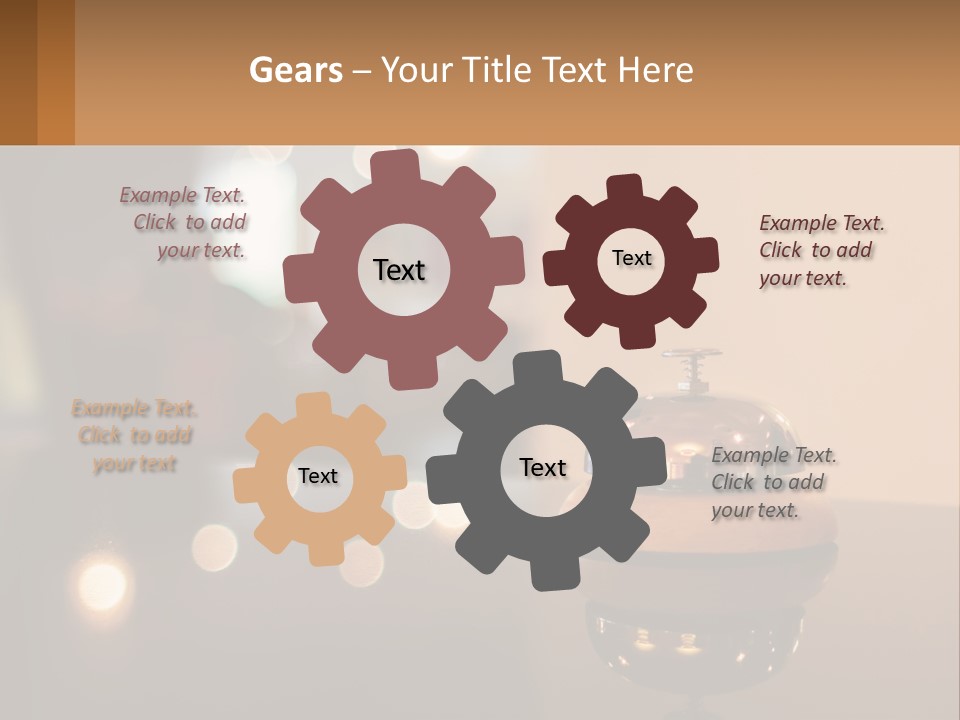 A Table With A Bell On Top Of It PowerPoint Template