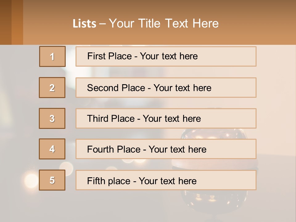 A Table With A Bell On Top Of It PowerPoint Template