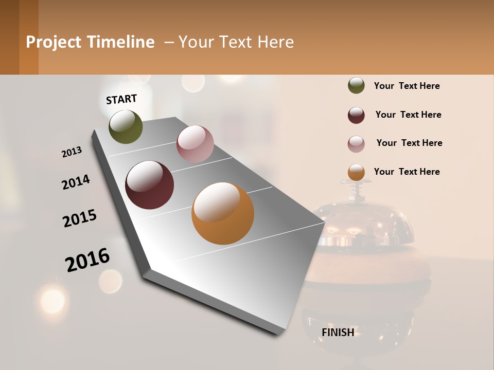 A Table With A Bell On Top Of It PowerPoint Template