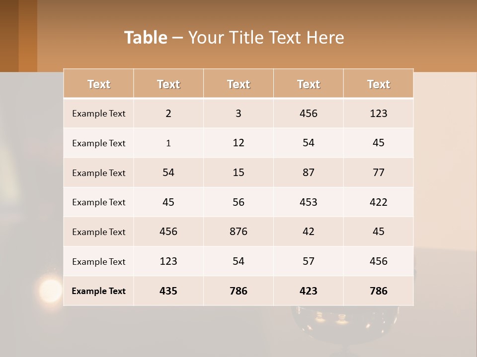 A Table With A Bell On Top Of It PowerPoint Template