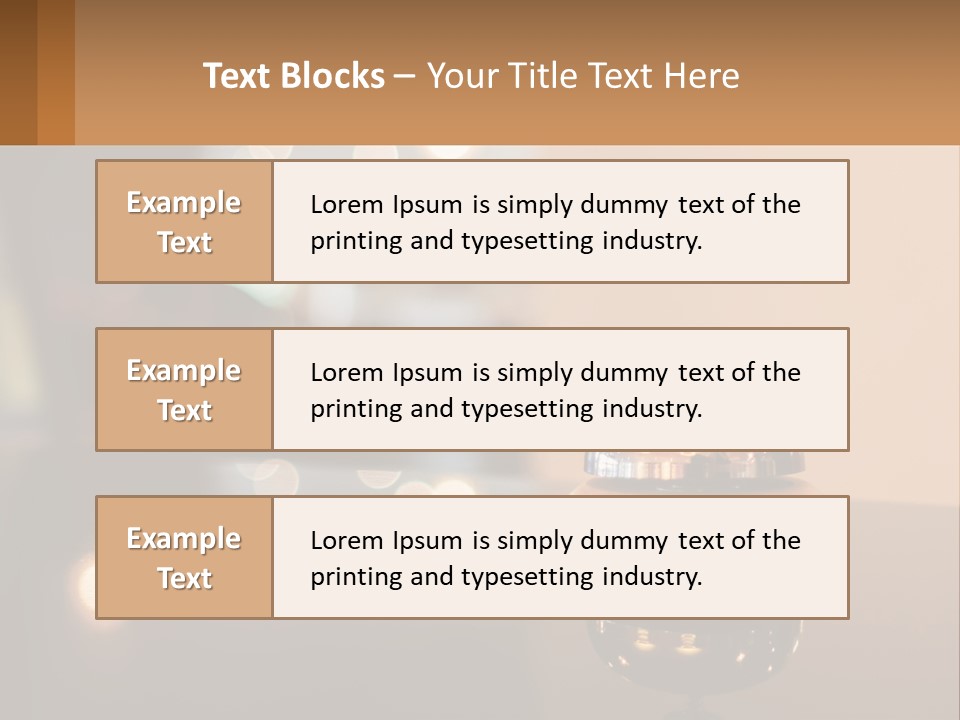 A Table With A Bell On Top Of It PowerPoint Template