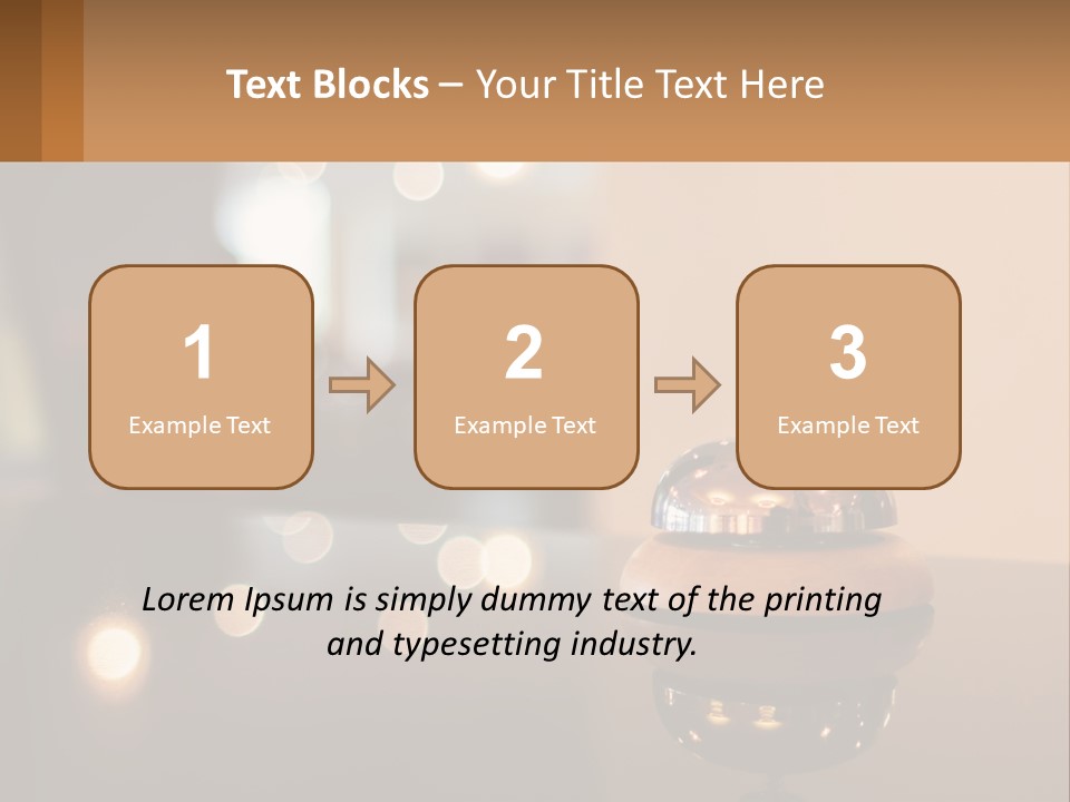 A Table With A Bell On Top Of It PowerPoint Template