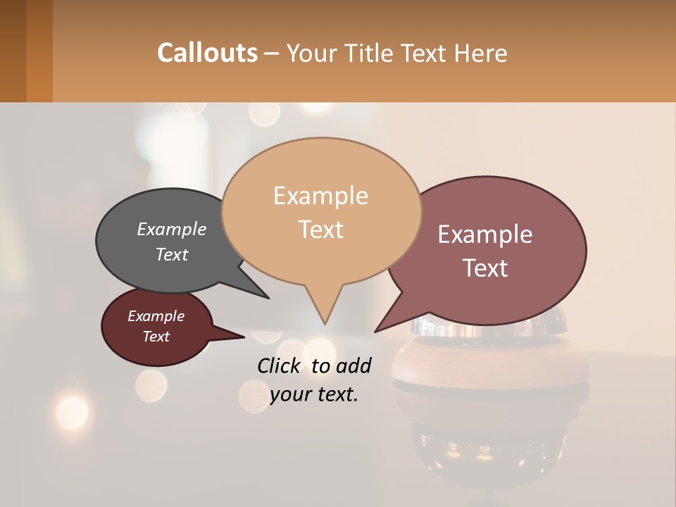 A Table With A Bell On Top Of It PowerPoint Template