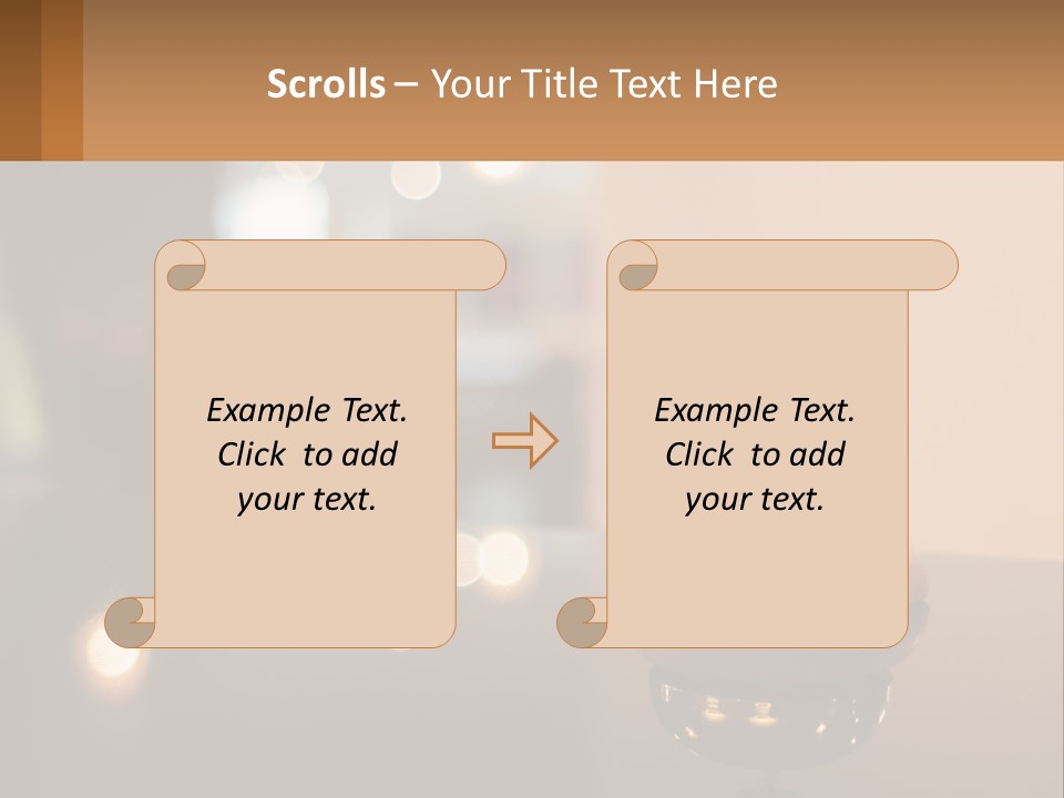 A Table With A Bell On Top Of It PowerPoint Template