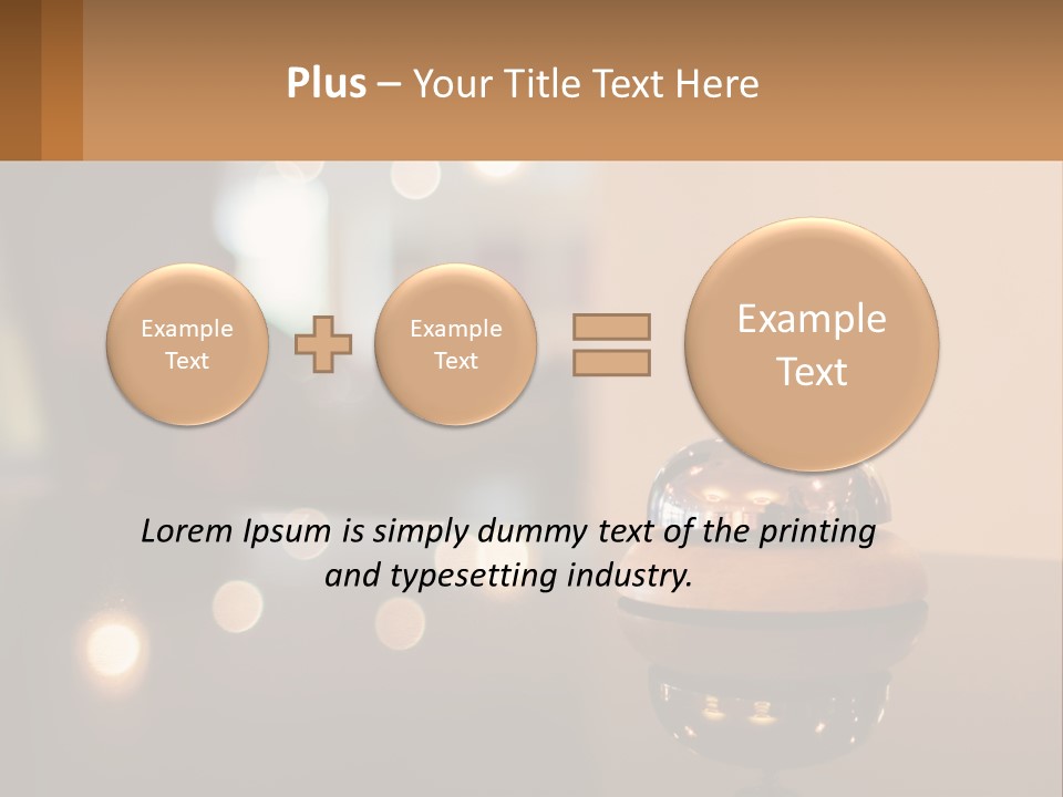 A Table With A Bell On Top Of It PowerPoint Template