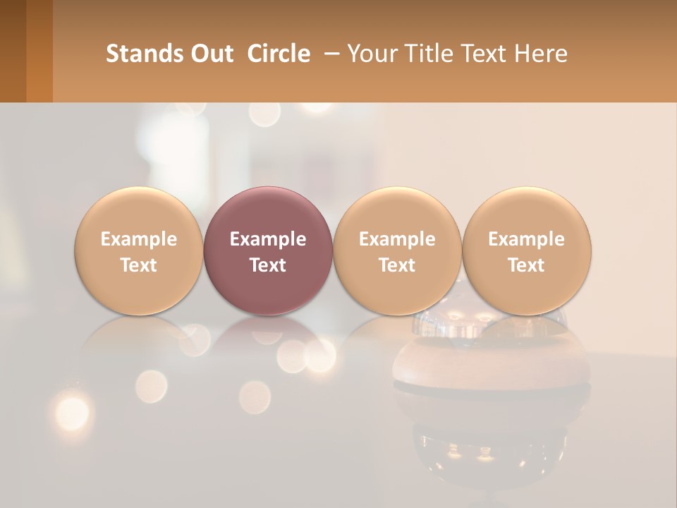A Table With A Bell On Top Of It PowerPoint Template