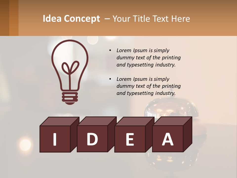 A Table With A Bell On Top Of It PowerPoint Template