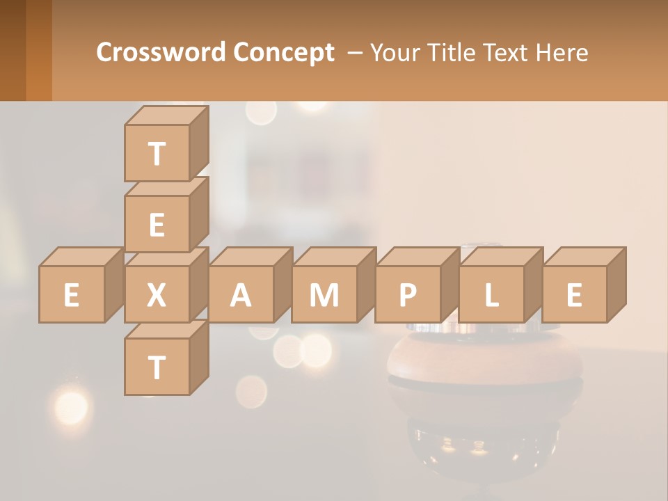 A Table With A Bell On Top Of It PowerPoint Template