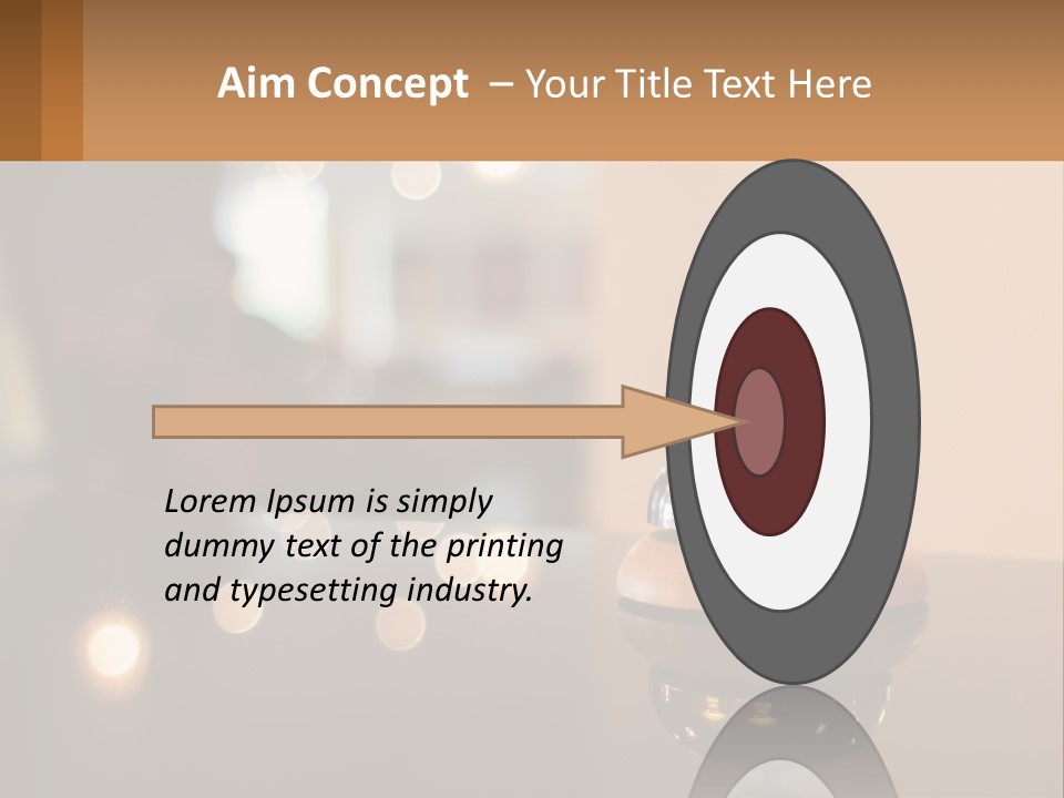 A Table With A Bell On Top Of It PowerPoint Template