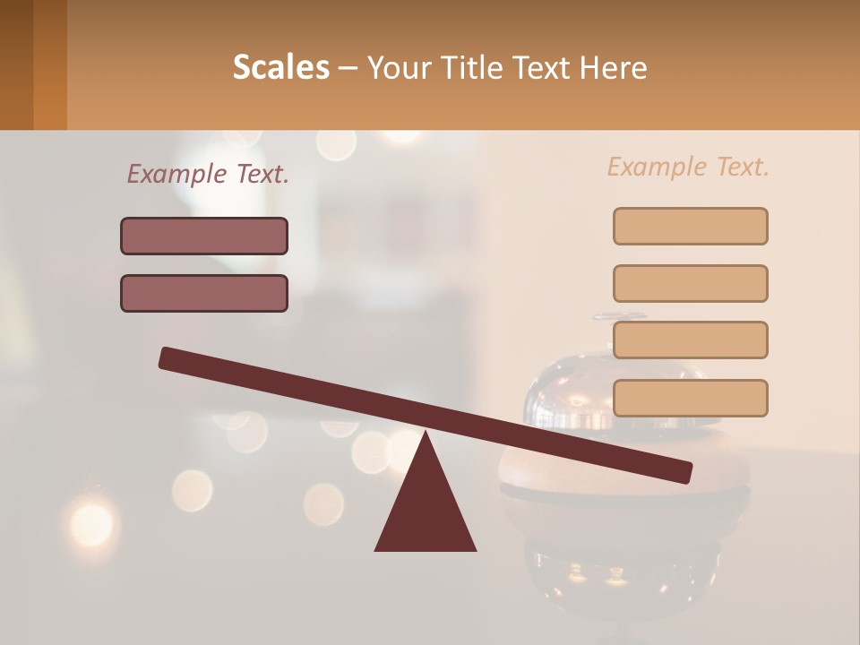 A Table With A Bell On Top Of It PowerPoint Template