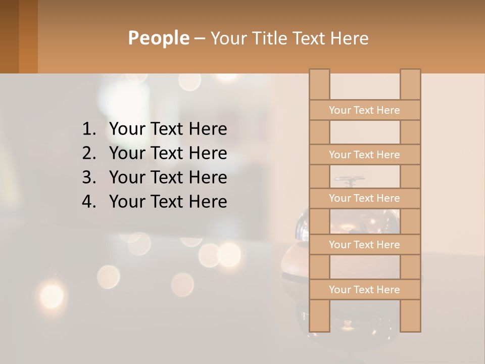 A Table With A Bell On Top Of It PowerPoint Template