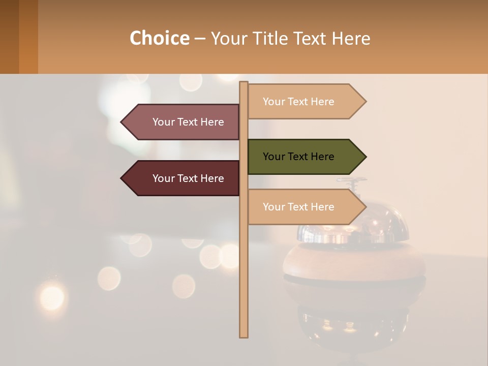 A Table With A Bell On Top Of It PowerPoint Template