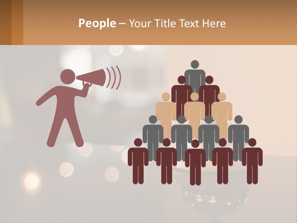 A Table With A Bell On Top Of It PowerPoint Template