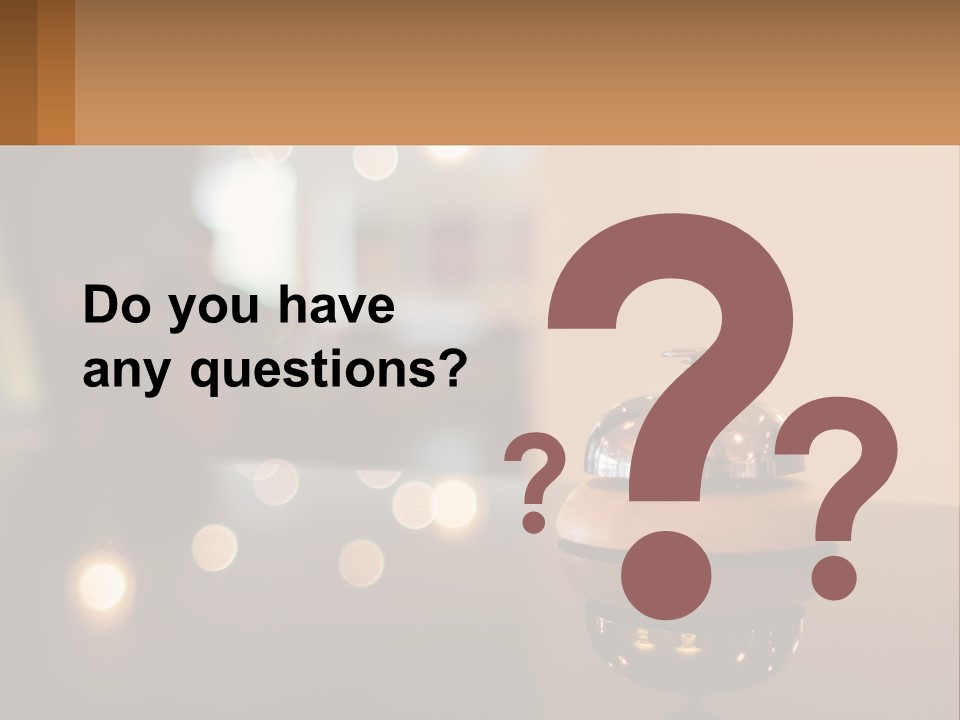 A Table With A Bell On Top Of It PowerPoint Template