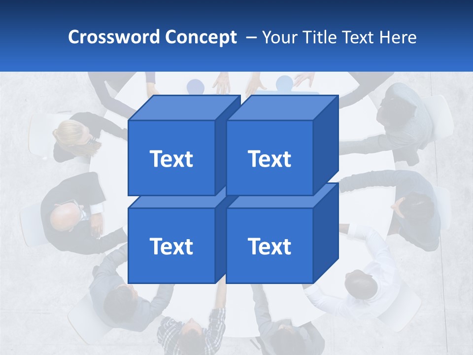 A Group Of People Holding Puzzle Pieces Together PowerPoint Template