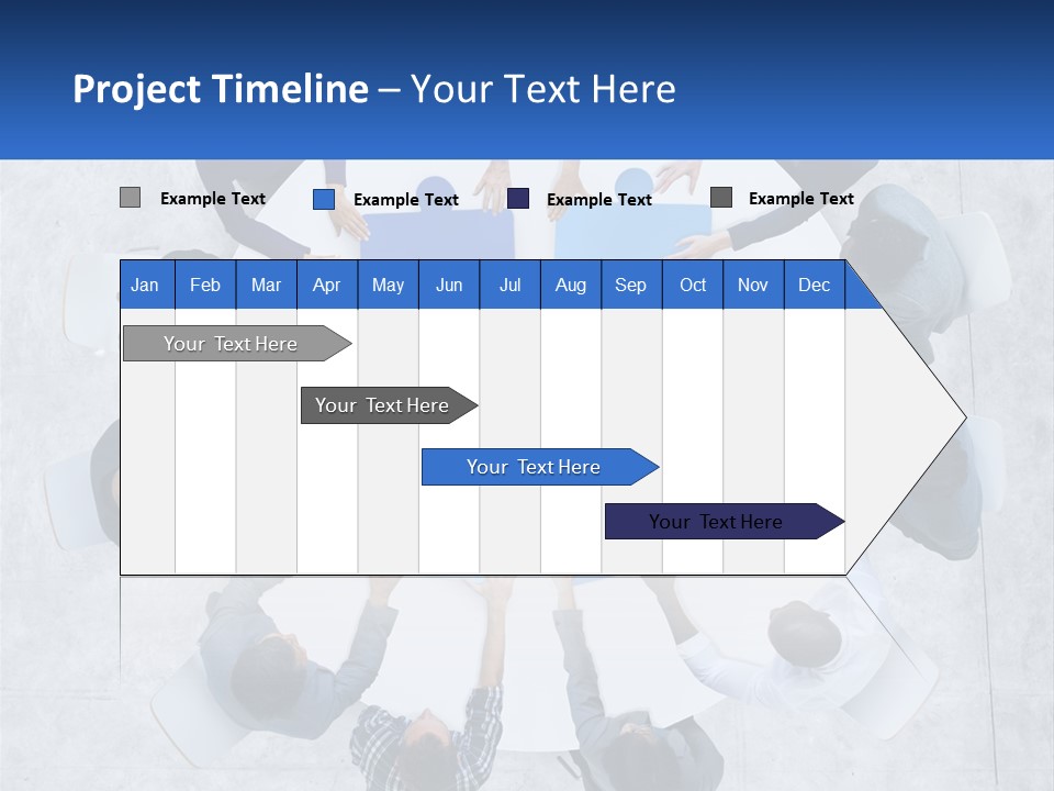 A Group Of People Holding Puzzle Pieces Together PowerPoint Template
