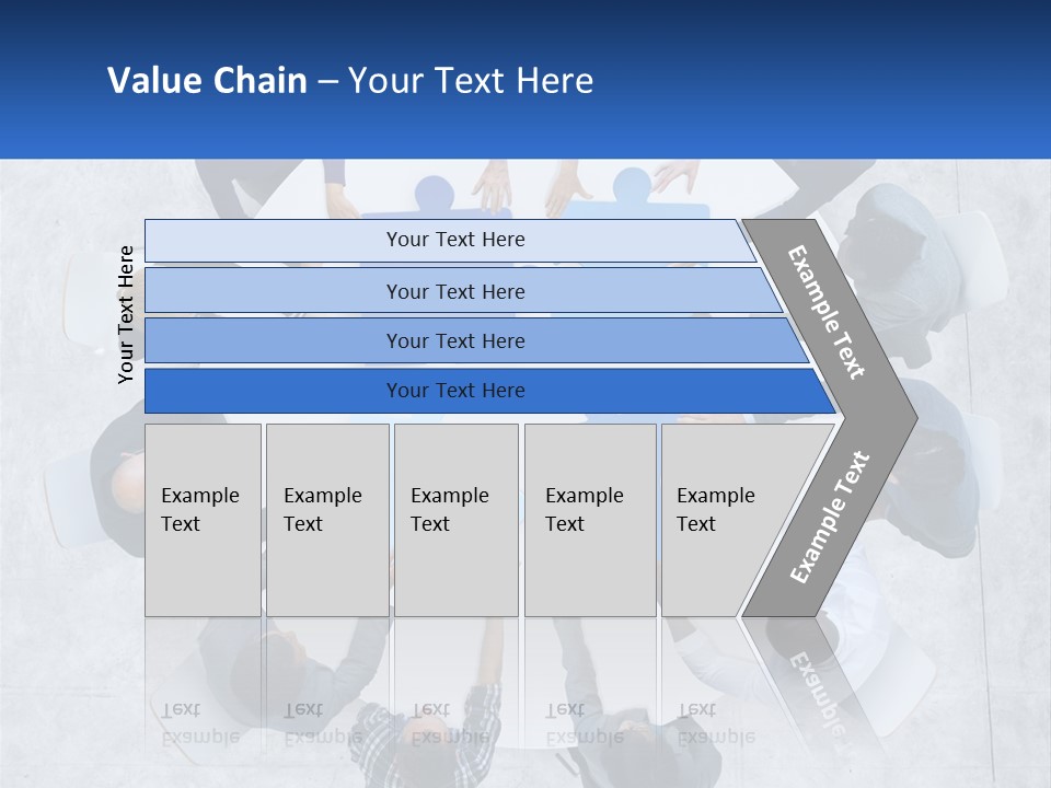 A Group Of People Holding Puzzle Pieces Together PowerPoint Template