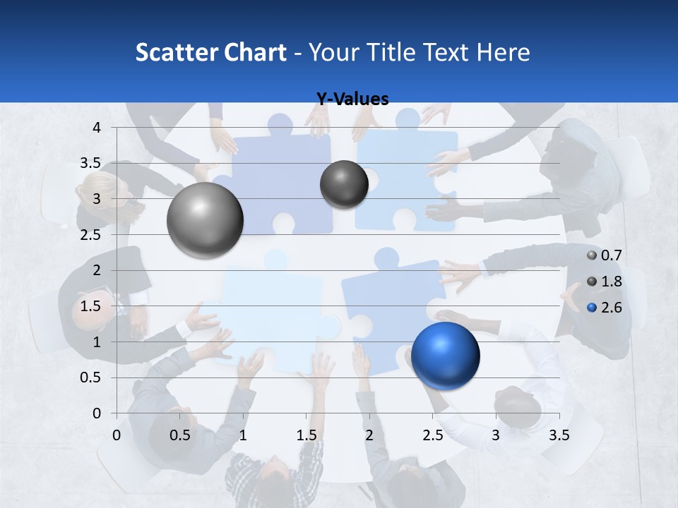 A Group Of People Holding Puzzle Pieces Together PowerPoint Template