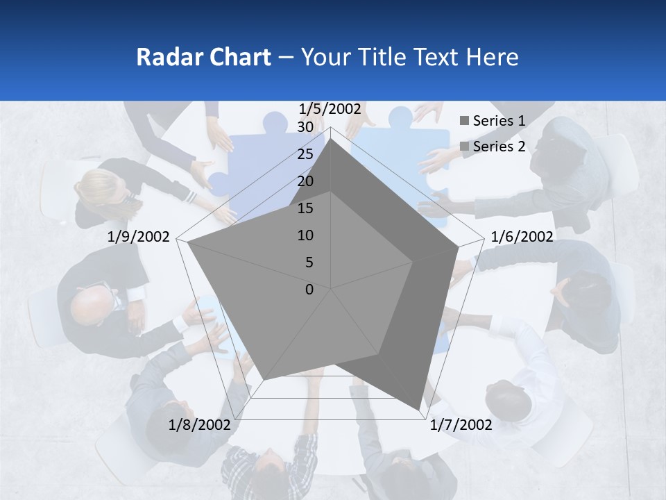 A Group Of People Holding Puzzle Pieces Together PowerPoint Template