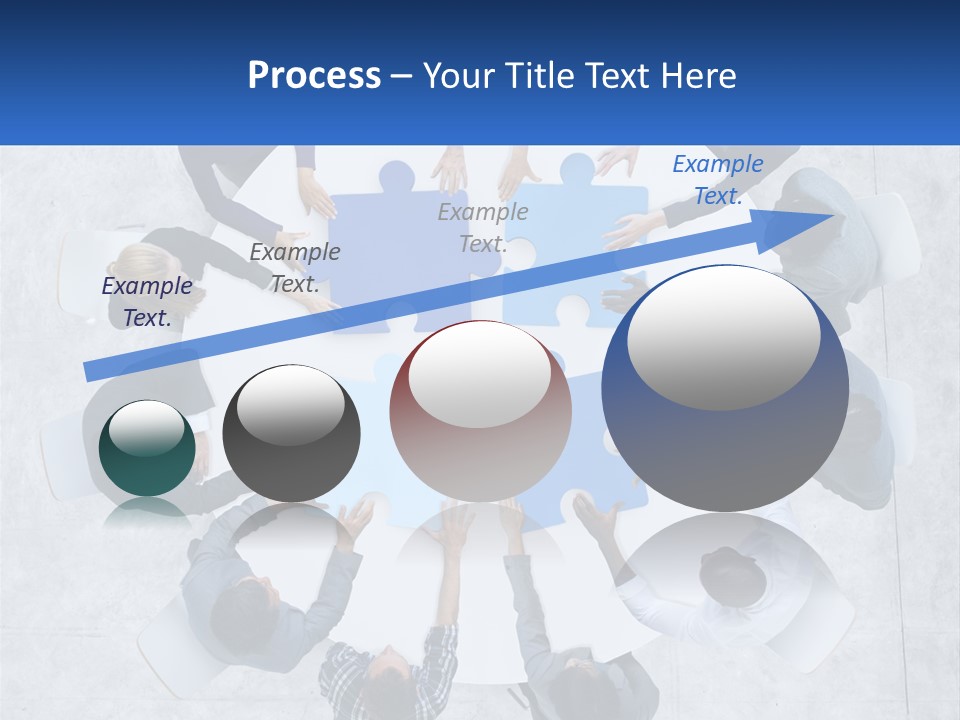 A Group Of People Holding Puzzle Pieces Together PowerPoint Template