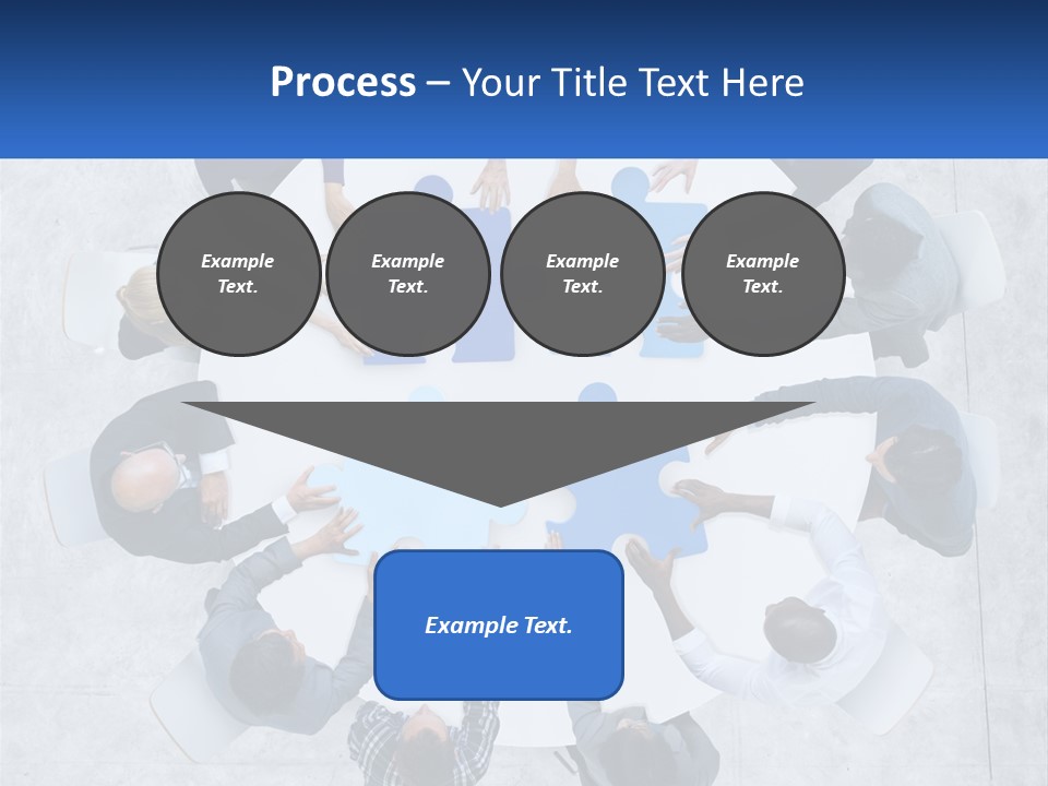 A Group Of People Holding Puzzle Pieces Together PowerPoint Template