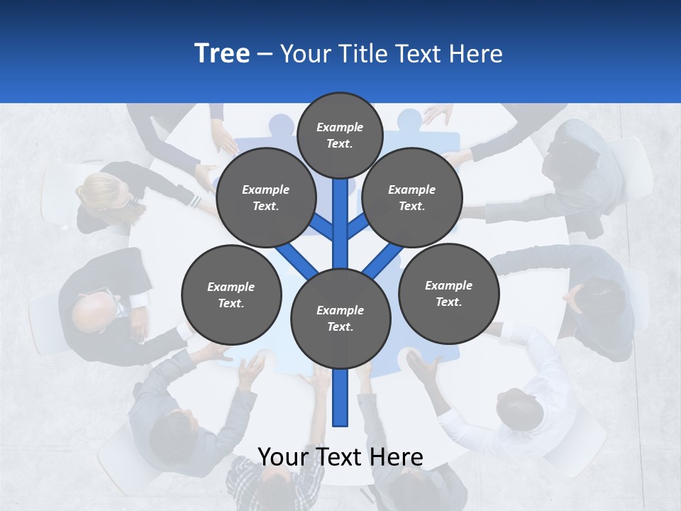 A Group Of People Holding Puzzle Pieces Together PowerPoint Template