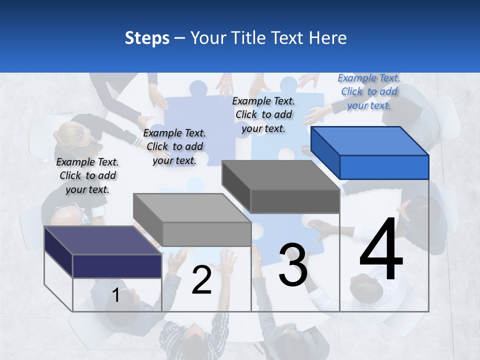 A Group Of People Holding Puzzle Pieces Together PowerPoint Template