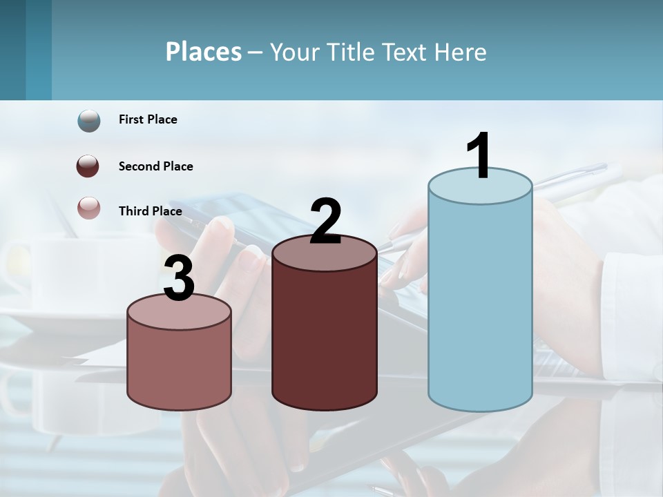 A Person Using A Laptop Computer On A Desk PowerPoint Template