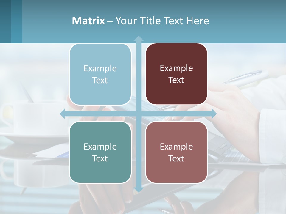 A Person Using A Laptop Computer On A Desk PowerPoint Template
