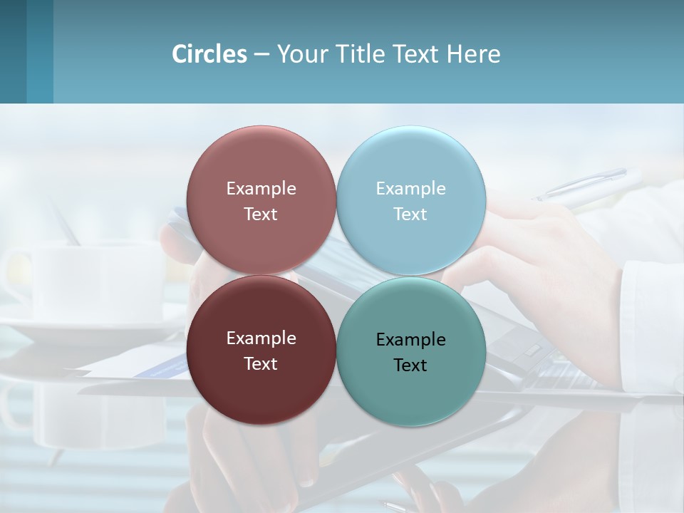 A Person Using A Laptop Computer On A Desk PowerPoint Template