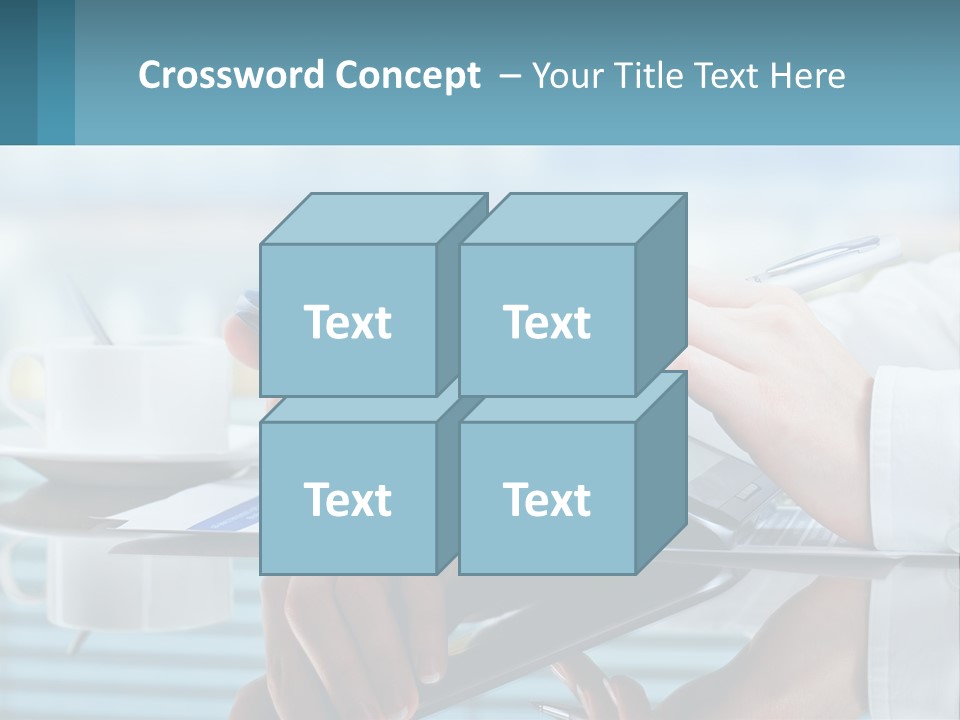 A Person Using A Laptop Computer On A Desk PowerPoint Template