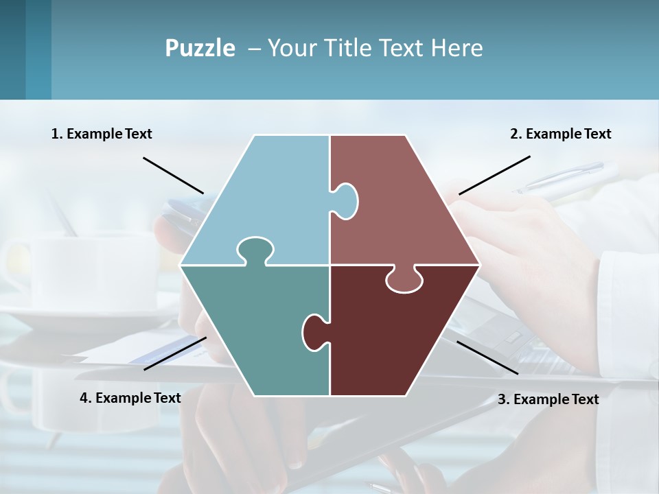 A Person Using A Laptop Computer On A Desk PowerPoint Template