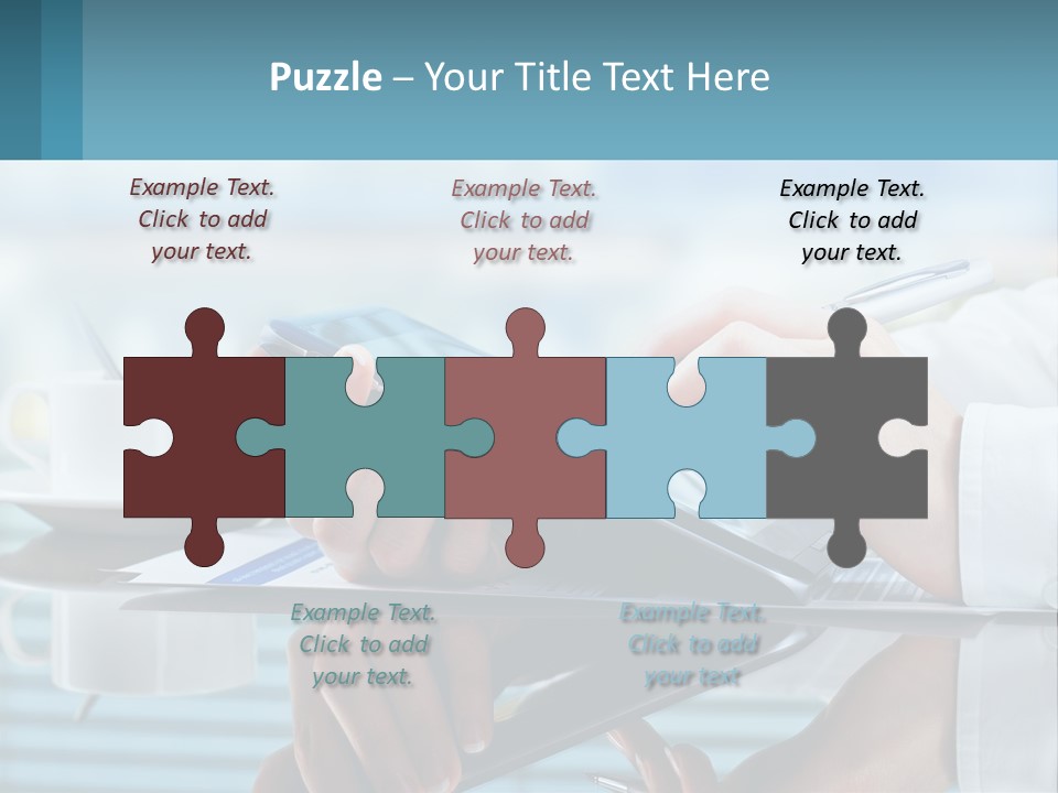 A Person Using A Laptop Computer On A Desk PowerPoint Template