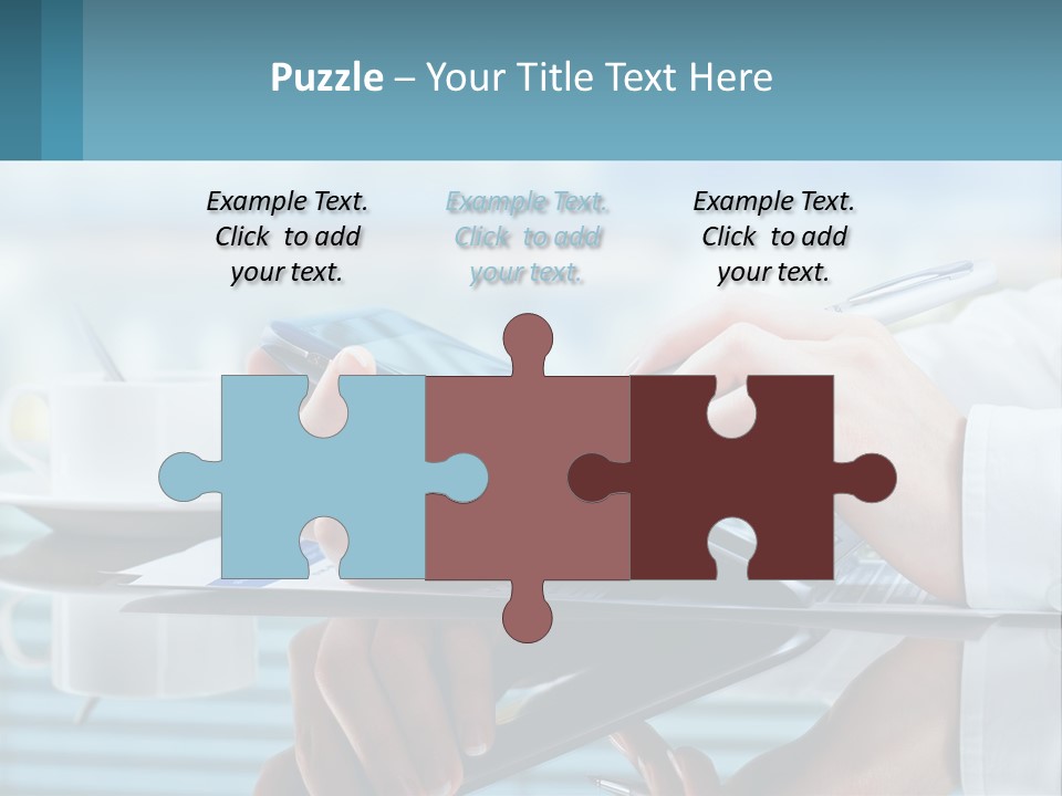 A Person Using A Laptop Computer On A Desk PowerPoint Template