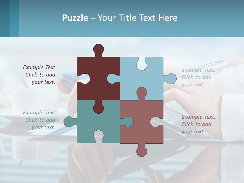 A Person Using A Laptop Computer On A Desk PowerPoint Template