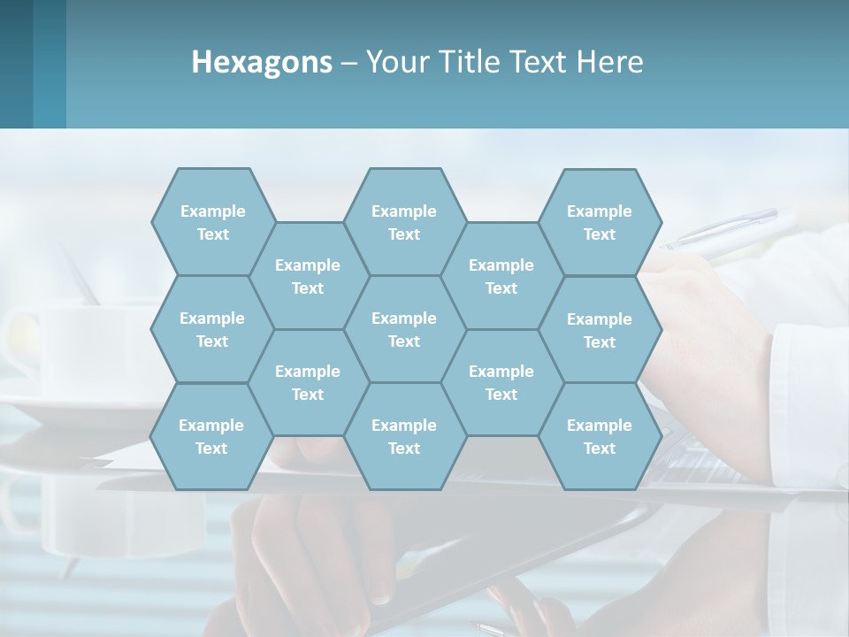 A Person Using A Laptop Computer On A Desk PowerPoint Template