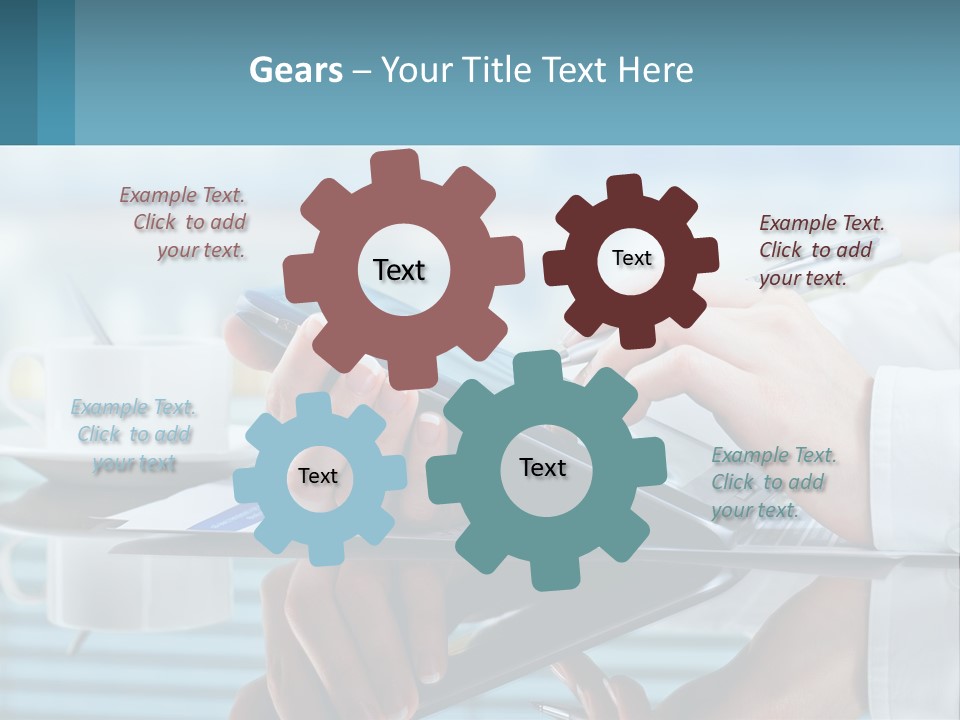 A Person Using A Laptop Computer On A Desk PowerPoint Template