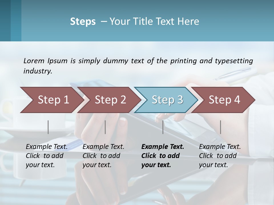 A Person Using A Laptop Computer On A Desk PowerPoint Template