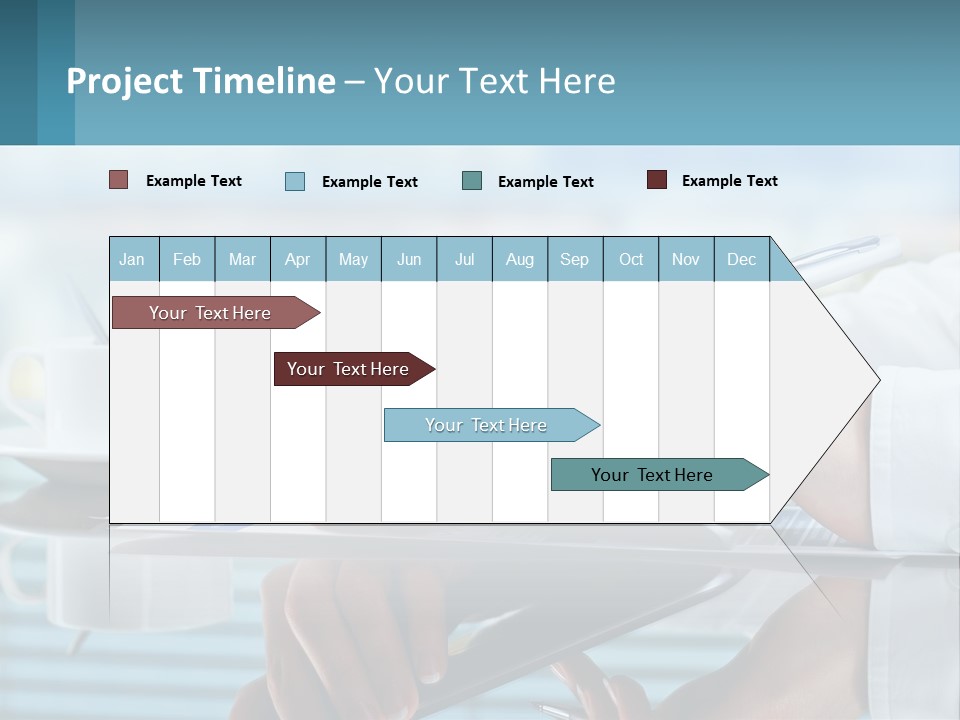 A Person Using A Laptop Computer On A Desk PowerPoint Template