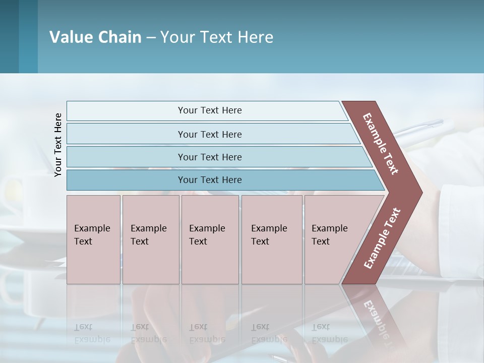 A Person Using A Laptop Computer On A Desk PowerPoint Template