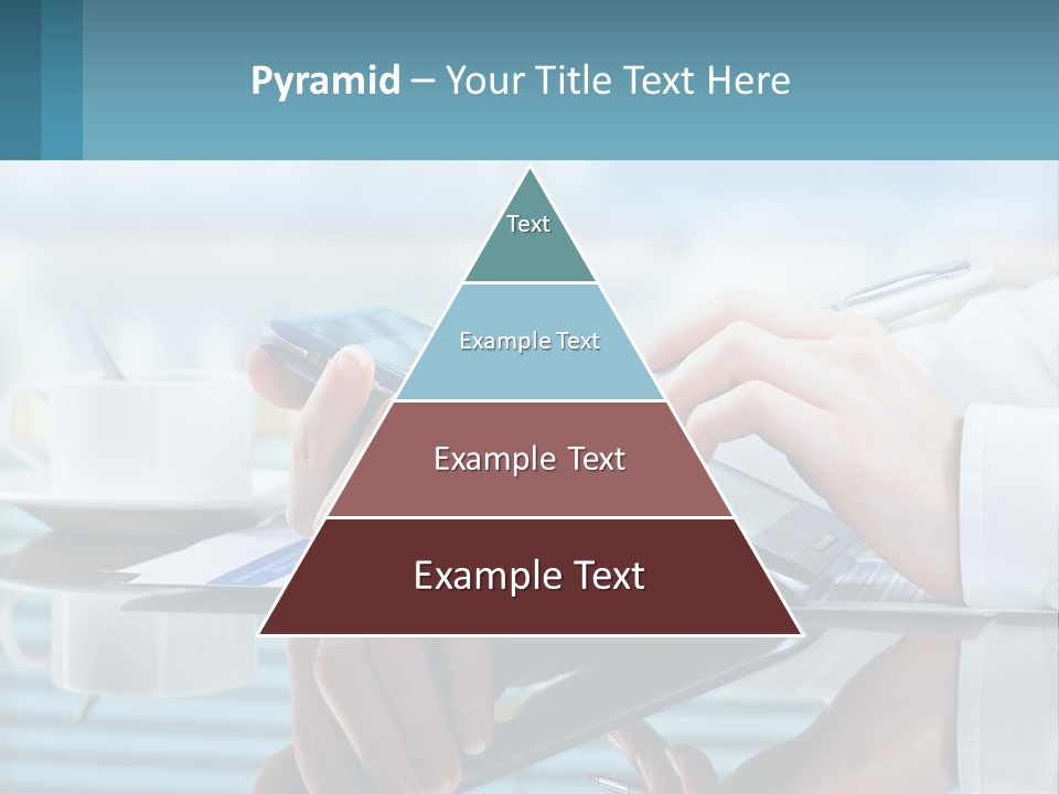A Person Using A Laptop Computer On A Desk PowerPoint Template