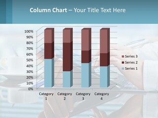 A Person Using A Laptop Computer On A Desk PowerPoint Template