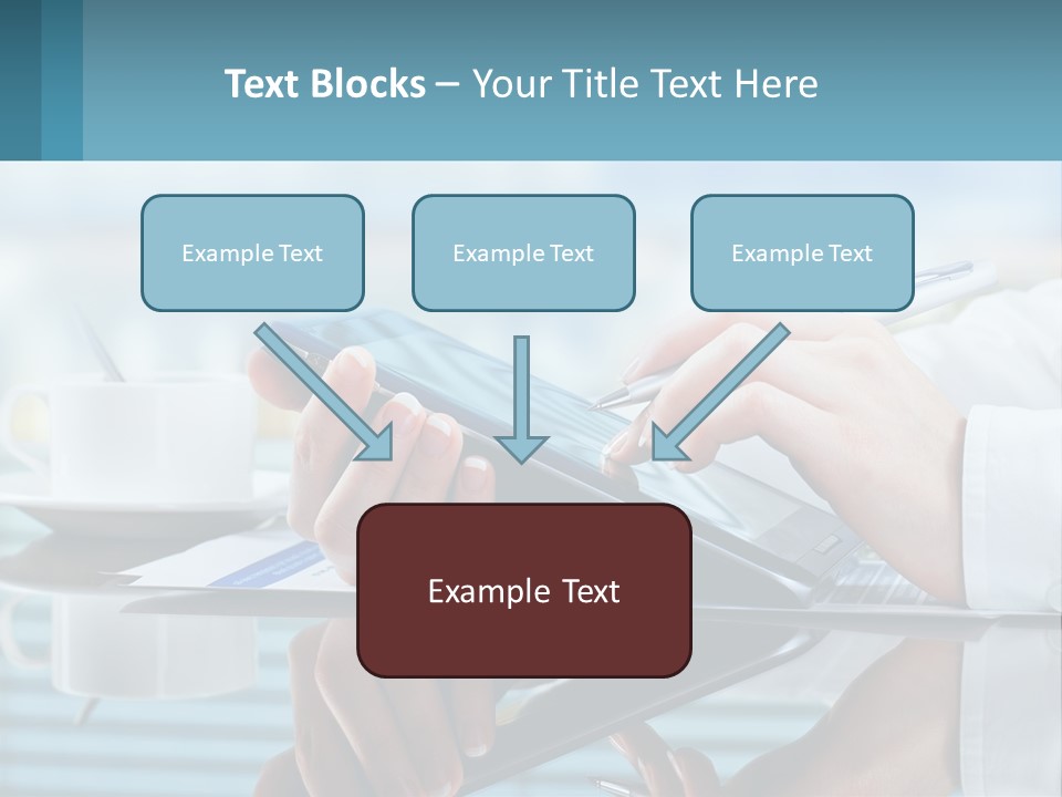 A Person Using A Laptop Computer On A Desk PowerPoint Template