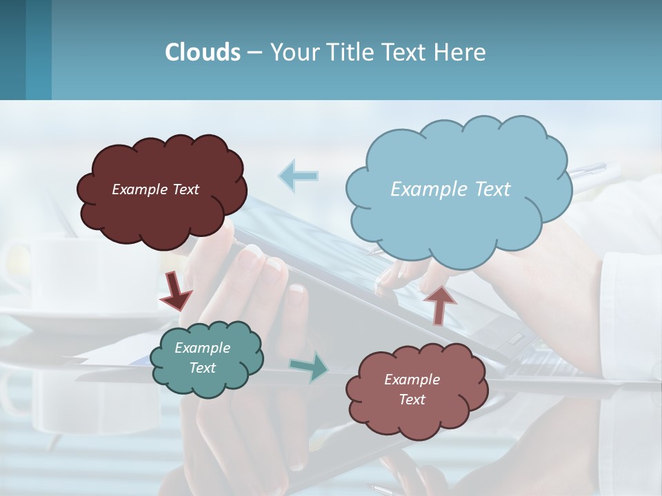 A Person Using A Laptop Computer On A Desk PowerPoint Template