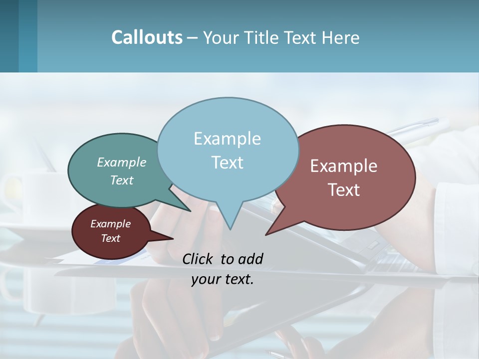 A Person Using A Laptop Computer On A Desk PowerPoint Template